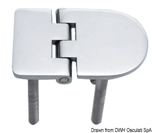 Петля вкручиваемая 63x40x4мм 95° точного литья из полированной нержавеющей стали AISI316