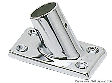 Основание прямоугольное для релингов 60° 22 мм (арт. 41.011.00)