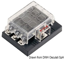 Блок держателя предохранителей 66x92 мм, 150 А на 6 мест (арт. 14.100.70)