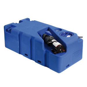 Бак для фекальных вод с горизонтальным измельчителем и штуцерными заливами 12 В, 70 л (арт. 50.141.70)