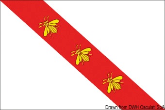 Флаг Эльбы из полиэфирного флагдука 30 х 45 см