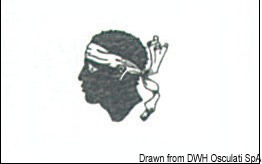 Флаг Корсики из полиэфирного флагдука 20 х 30 см