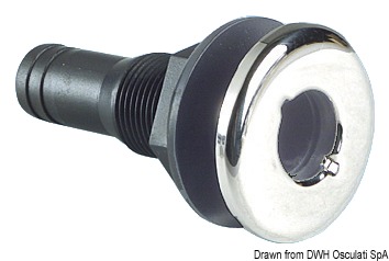 Черный нейлоновый забортный клапан 1" (арт. 17.327.04)