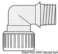 Угольник латунный 90° 1/2" тип "мама - папа" для систем водопроводных фитингов Hydrofix до 70°C