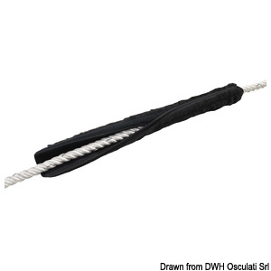 Рукав 600мм для тросов Ø14-22мм из чёрной шерсти