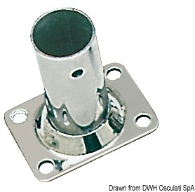 Основание прямоугольное для релинга 90° 25 мм