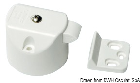 Корпус защелки 30x40 мм для выдвижных ящиков до 10 кг Sugatsune Pkl-S/Wht Push Knob (арт. 38.185.01)