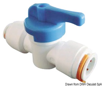 Быстроразъемный фитинг с проходным краном и рычажной рукояткой для водопроводных систем KP диаметром 12 мм (арт. 17.111.19)