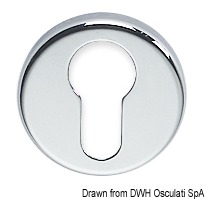 Круглая дверная накладка из хромированной латуни 45 мм, для замков Yale (арт. 38.348.61)