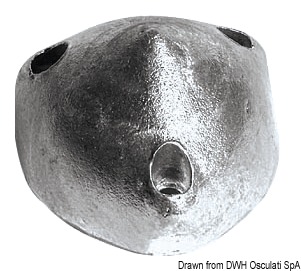 Цинковый анод для гребных винтов Max-Prop Ø42 мм 72x44 мм (арт. 43.224.41)