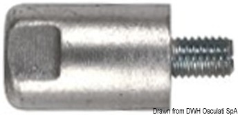 Цинковый анод с резьбой M8 Yanmar 27210-200300 Ø20 мм 30 мм