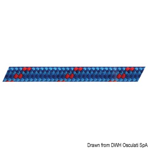 Трос двойного плетения слаборастягивающийся из полиэфира высокой прочности синий 12 мм (150 м.)