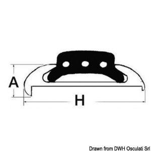 Анодированный алюминиевый профиль 75x15+5мм 3м