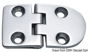 Петля точного литья из полированной нержавеющей стали 70x40x4 мм, 95° (арт. 38.863.30)