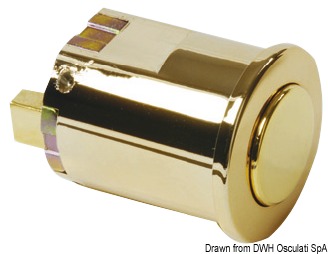 Ручка-кнопка 31x53 мм под золото для выдвижных ящиков до 10 кг Sugatsune Pkl-08/GA Push Knob (арт. 38.186.01)