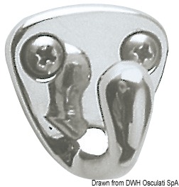 Крючок для одежды из полированной нержавеющей стали 23x23x20 мм (10 шт) (арт. 38.301.10)