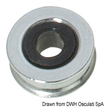 Шкив из нержавеющей стали 16 мм для тросов 5/2,5 мм (арт. 55.247.01)