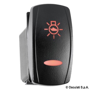 Выключатель клавишный влагозащищенный Marina TOP (ON)-OFF 12/24В с двумя светодиодами