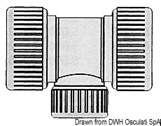 Тройник переходной 22 x 15 x 22 мм тип "мама" для систем водопроводных фитингов Hydrofix до 70°C