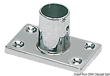 Основание прямоугольное для релингов 90° 22 мм (арт. 41.013.00)