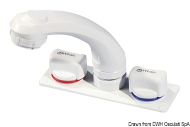 Короткий кран для душа Whale Elegance с подачей горячей/холодной воды (арт. 17.030.01)