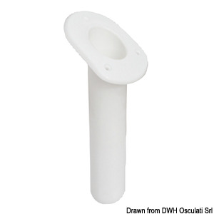 Устойчивый к ультрафиолету полимерный держатель для удочек овальный белый 240 мм (арт. 41.164.06)