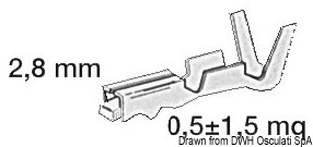 Контакт гнездовой из латуни 2.8 мм (100 шт)