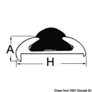 Вставка из ПВХ для алюминиевого профиля 27x16мм 24м белая