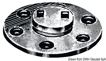 Водоотлив с пробкой отверстия 20 мм для установки на транце или днище (арт. 18.537.00)