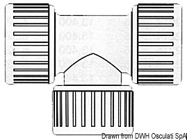 Тройник 90° диаметр 15 мм тип "мама" для систем водопроводных фитингов Hydrofix до 70°C