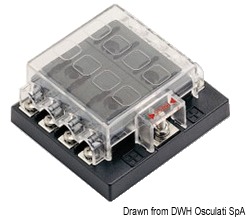 Блок держателя предохранителей 83x92 мм, 150 А на 8 мест (арт. 14.100.71)