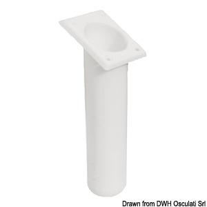 Устойчивый к ультрафиолету полимерный держатель для удочек квадратный белый 240 мм (арт. 41.164.04)