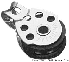 Одношкивный мини-блок из полиамида и нержавеющей стали Viadana Regatta 25 мм 650 кг 8 мм