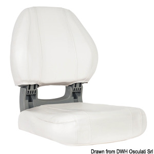 Эргономическое белое сиденье Sirocco 528 x 463 х 540 мм (арт. 48.407.01)
