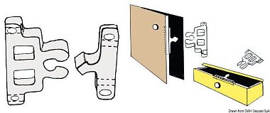 Защелка-фиксатор из полиамида для дверц 43,5x7 мм (10 шт.) (арт. 38.107.41)