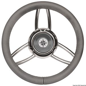 Руль Blitz с мягким полиуретановым кольцом серый