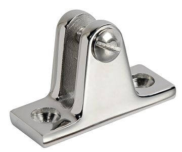 Наклонная опорная вилка для трубы Ø20-25мм из зеркально-полированной нержавеющей стали AISI316