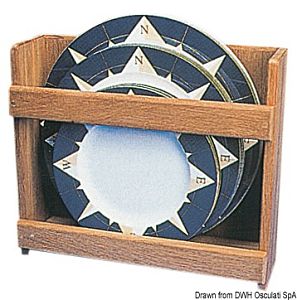 Полка ARC из тика для тарелок 285 x 95 x 260 мм