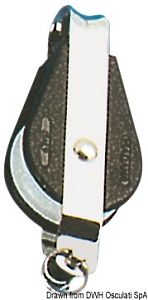 Одношкивный блок на усиленных шарикоподшипниках с неподвижным креплением и обушком Viadana Wind Spee