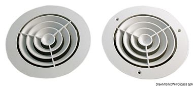 Решетка вентиляционная концентрическая Ø165мм из белого АБС-пластика с креплением на пружинный зажим