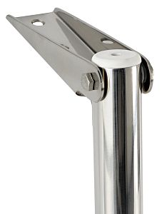 Трап телескопический складной 450/1420х315мм из нержавеющей стали AISI316 с 5 ступенями из чёрного п