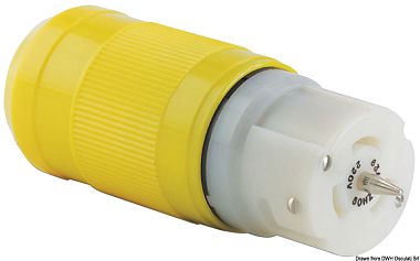 Marinco 6402CRCX розетка влагозащищенная трехфазная 63A 230B
