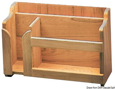 Полка ARC из тика для чашек, тарелок и столовых приборов 395 x 152 x 282 мм (арт. 71.602.05)