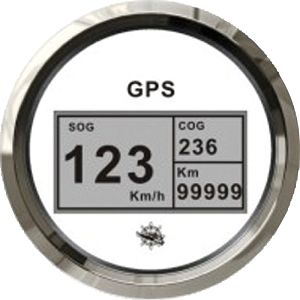 Спидометр компас счетчик миль GPS белый/глянцевый (арт. 27.781.01)