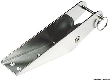 Роульс носовой из нержавеющей стали 232x51 мм, масса якоря до 15 кг (арт. 01.118.91)