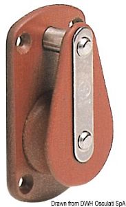 Одношкивный блок HYE TUFNOL из пластика и нержавеющей стали на основании 63 мм 901810 кг 16 мм