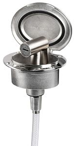 Палубный душ Elissa с лейкой Tiger и ПВХ шлангом 4м в корпусе из нержавеющей стали AISI316