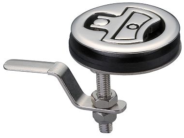 Ручка с поворотной задрайкой для подъема люков/пайолов с замком, 75 мм нержавеющая сталь