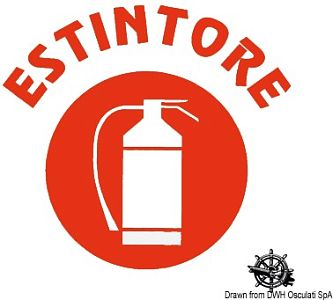 Самоклеящаяся табличка стандарта CE «Огнетушитель» из ПВХ 100 х 80 мм