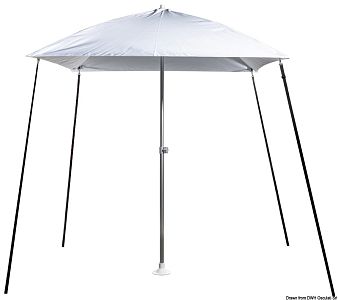 Зонт складной PARASOL для лодки белый